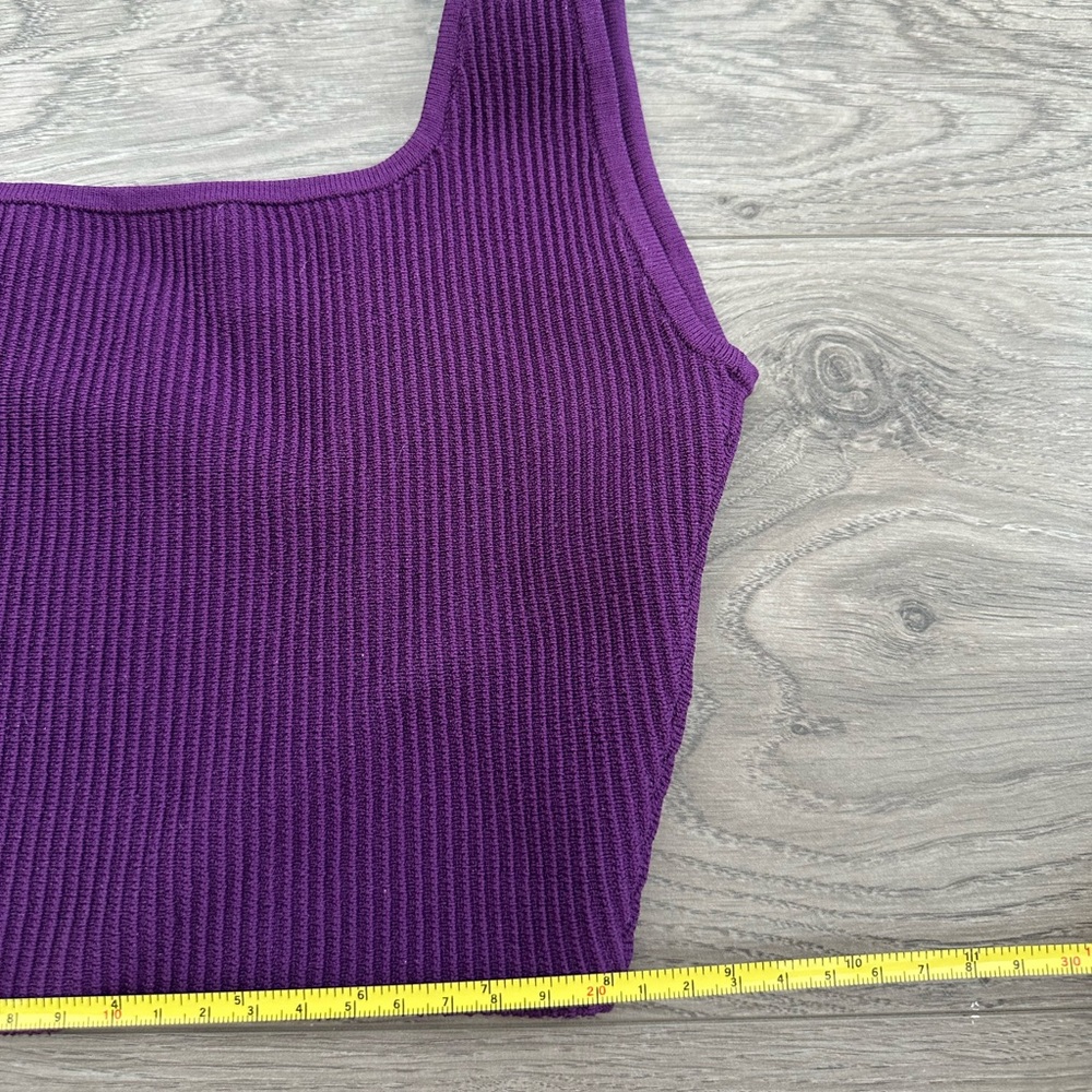 Babaton Purple Ribbed Tank Top - Picture 7 of 8